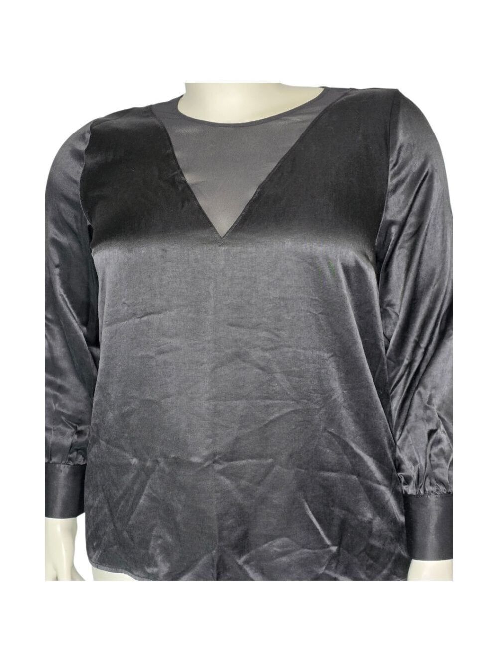 NWT Penningtons Addition Elle Black Whimsigoth Baddie Top Mesh Insert Size 1X